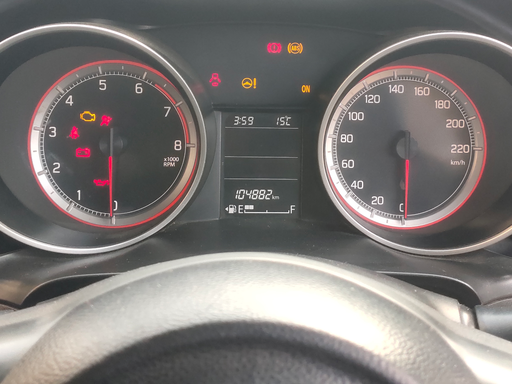 2018 Maruti Swift ZXI, Petrol, Manual, 1,04,882 km, Odometer Image
