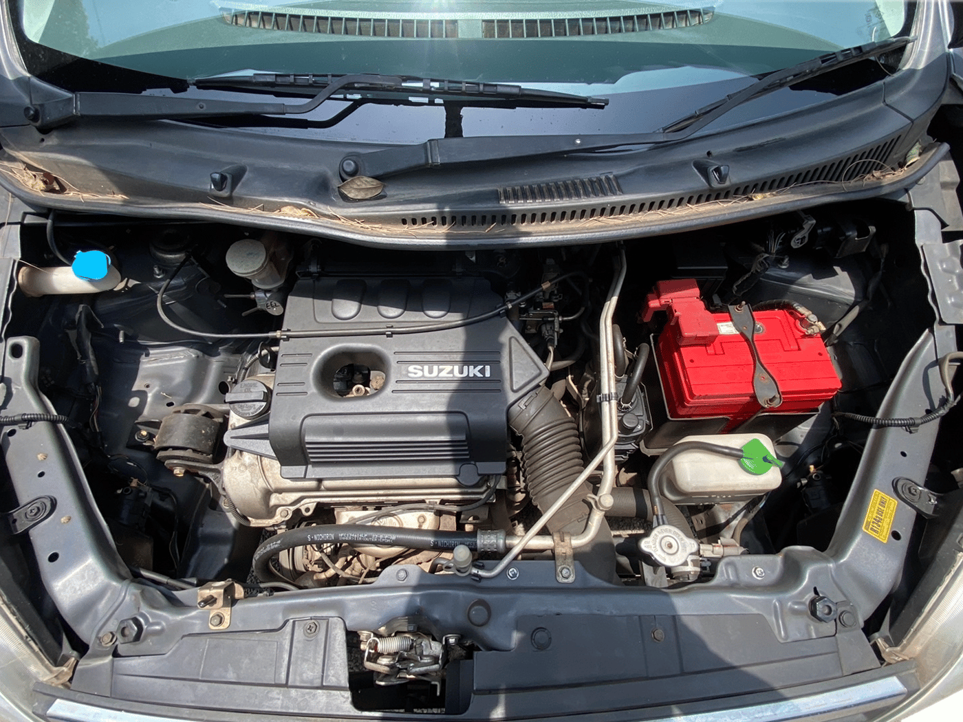 2012 Maruti Wagon R 1.0 VXI, Petrol, Manual, 87,614 km, Open Bonnet
