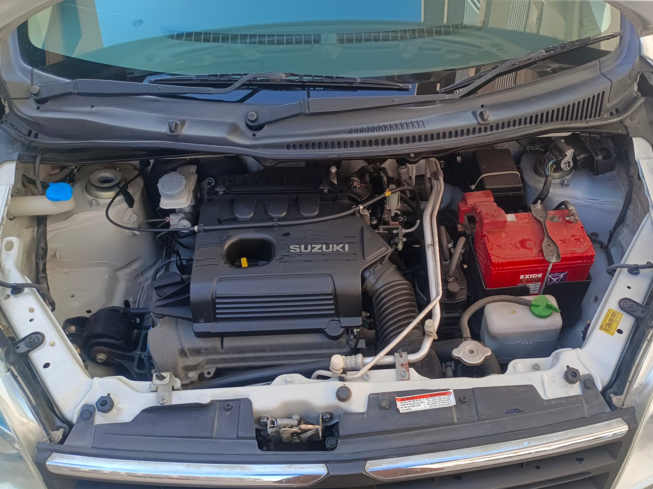 2012 Maruti Wagon R 1.0 LXI, Petrol, Manual, 58,045 km, Open Bonnet