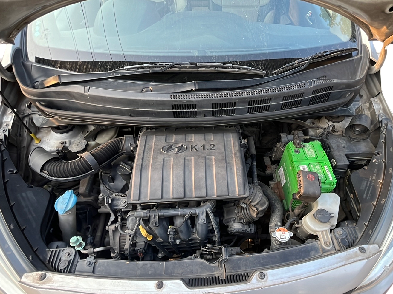 2014 Hyundai Xcent S (O) 1.2, Petrol, Manual, 31,000 km, Open Bonnet