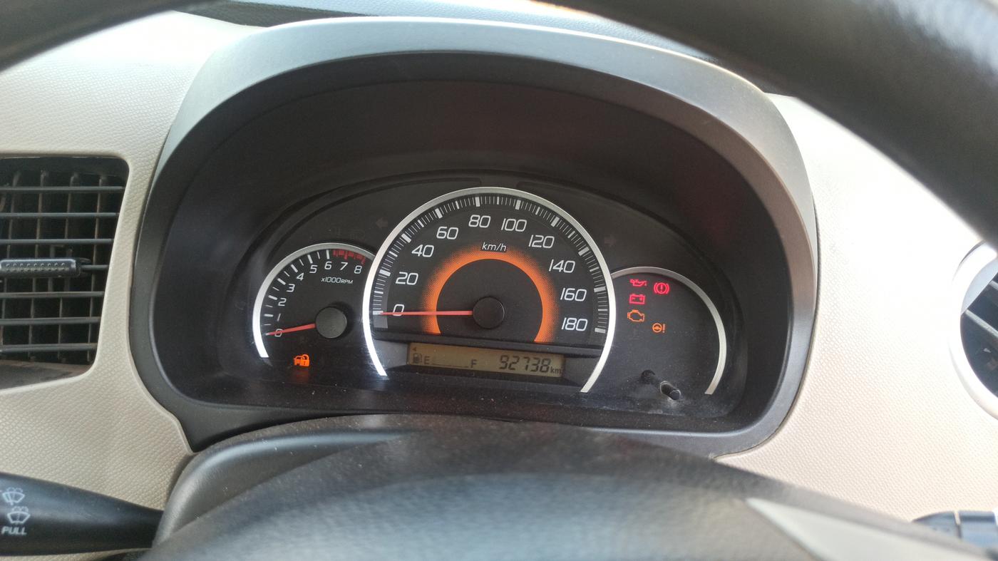 2016 Maruti Wagon R 1.0 VXI, Petrol, Manual, 92,738 km, Odometer Image