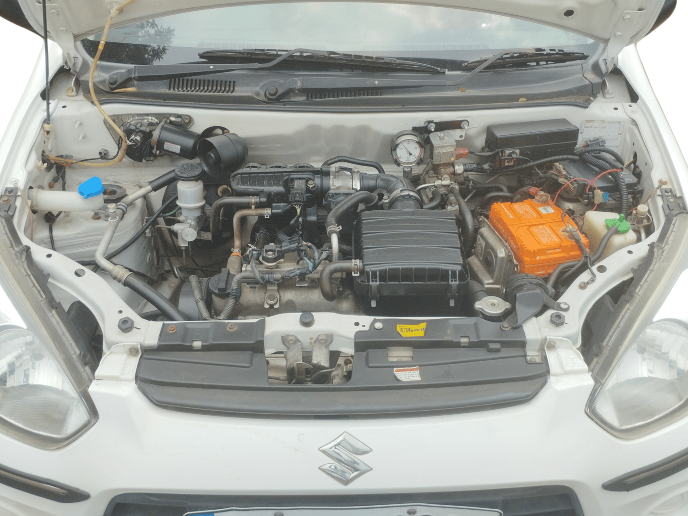 2017 Maruti Alto 800 LXI CNG, CNG, Manual, 75,300 km, Open Bonnet