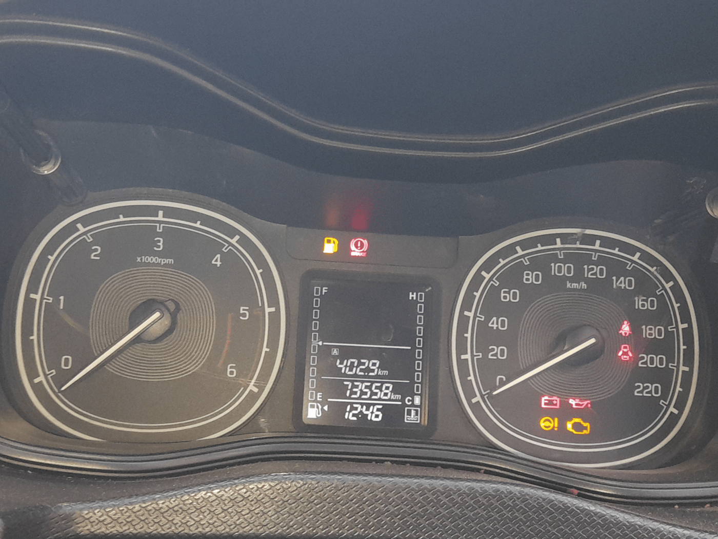 2018 Maruti Vitara Brezza VDI, Diesel, Manual, 73,558 km, Odometer Image