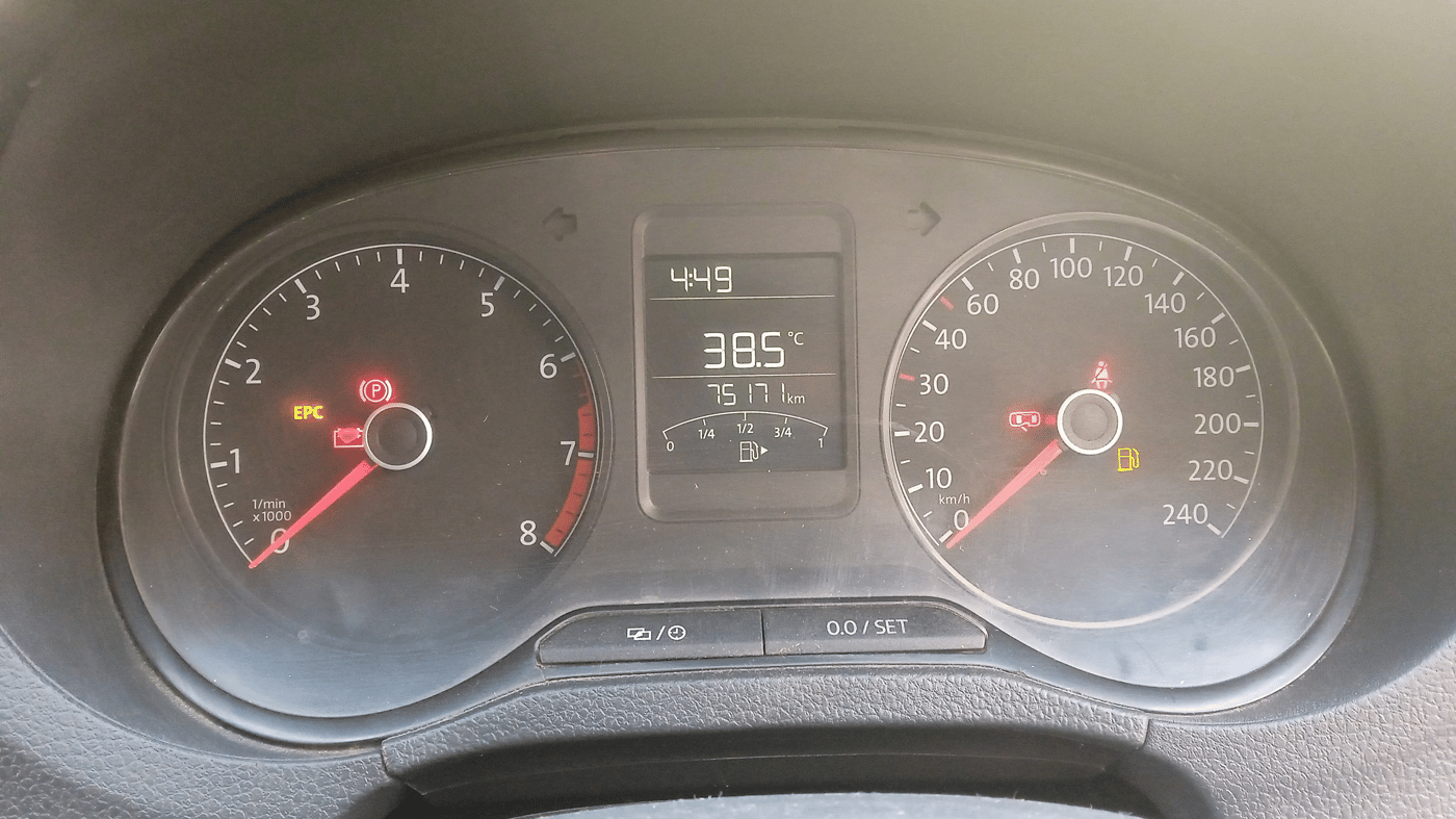 2019 Volkswagen Polo TRENDLINE 1.0L, Petrol, Manual, 75,171 km, Odometer Image