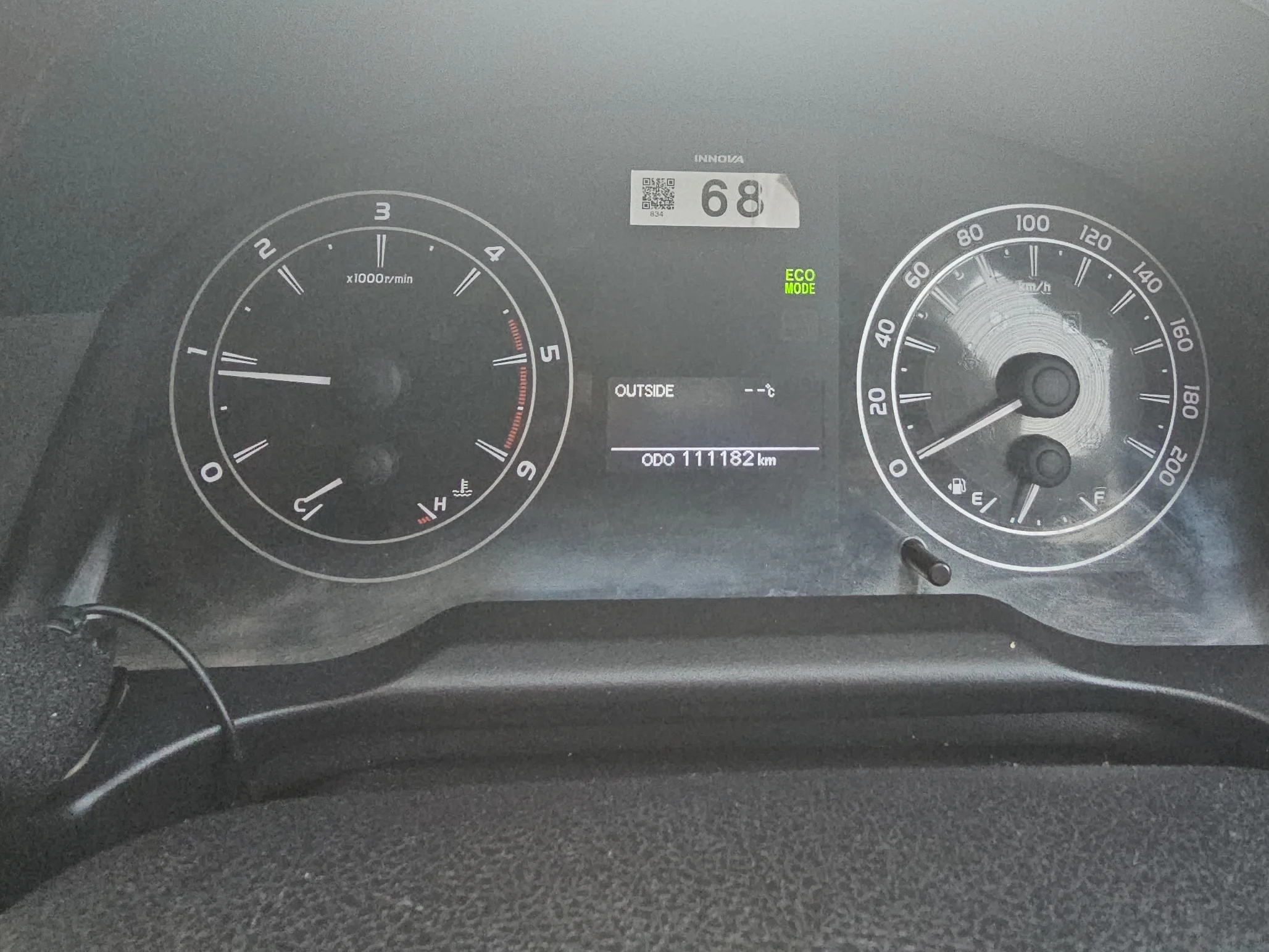 2016 Toyota Innova Crysta 2.4 G 7 STR, Diesel, Manual, 1,11,182 km, Odometer Image