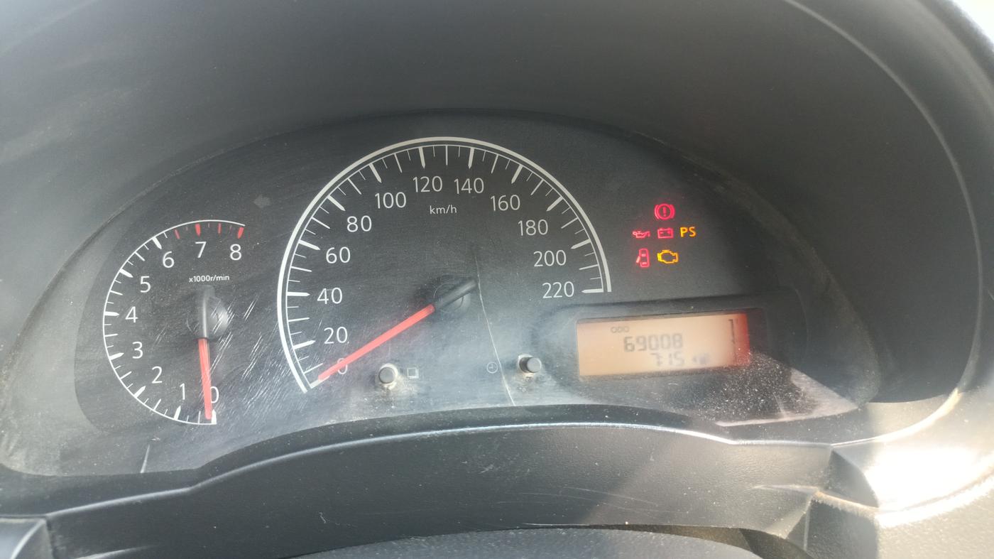 2011 Nissan Sunny XE, Petrol, Manual, 69,008 km, Odometer Image