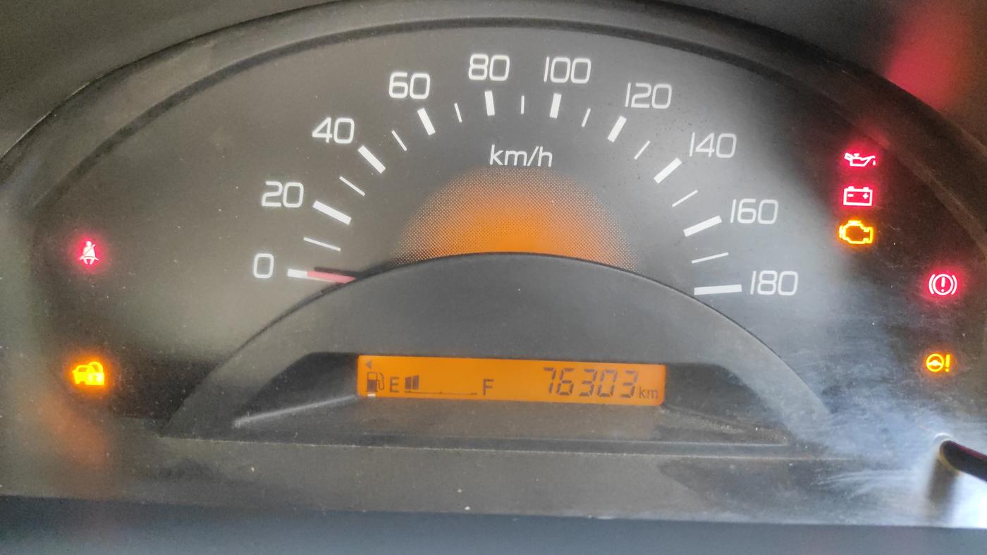 2010 Maruti Wagon R 1.0 LXI, Petrol, Manual, 76,303 km, Odometer Image