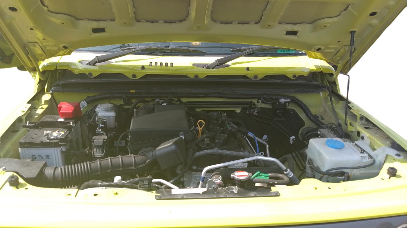 2023 Maruti JIMNY ALPHA ALL GRIP PRO AT, Petrol, Automatic, 12,014 km, Open Bonnet