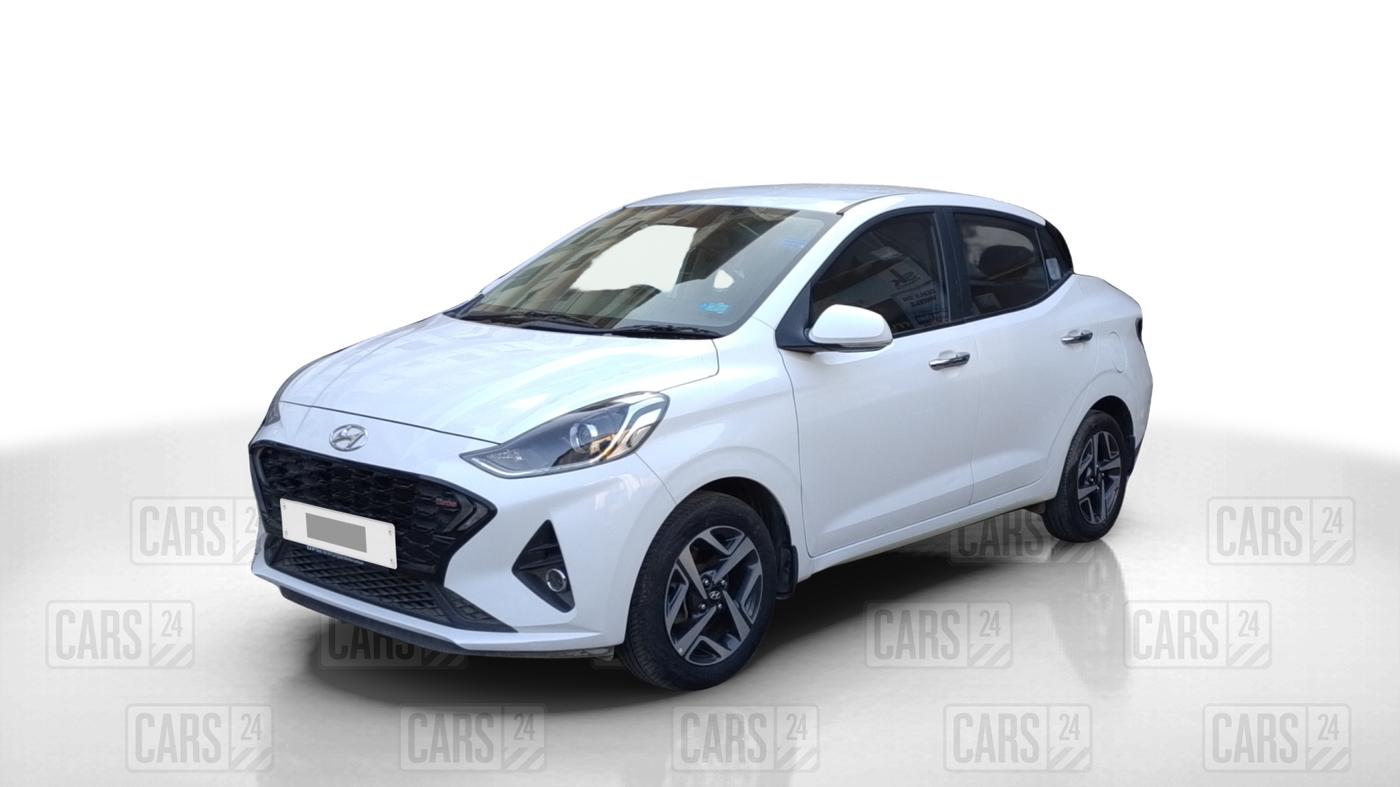 2021 Hyundai AURA SX+ 1.0 TURBO GDI MT, Petrol, Manual, 51,637 km, Left Front Diagonal
