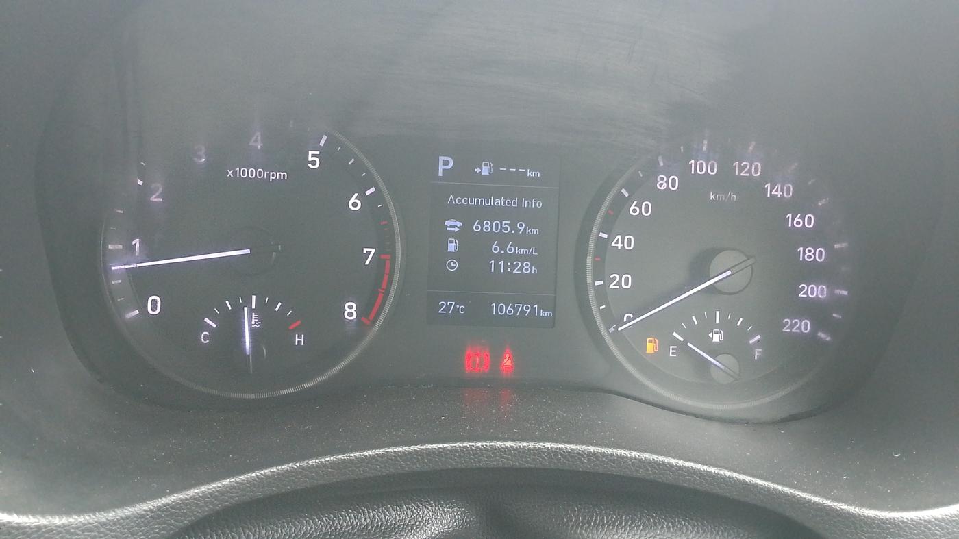 2017 Hyundai Verna 1.6 VTVT SX (O) AT, Petrol, Automatic, 1,06,791 km, Odometer Image
