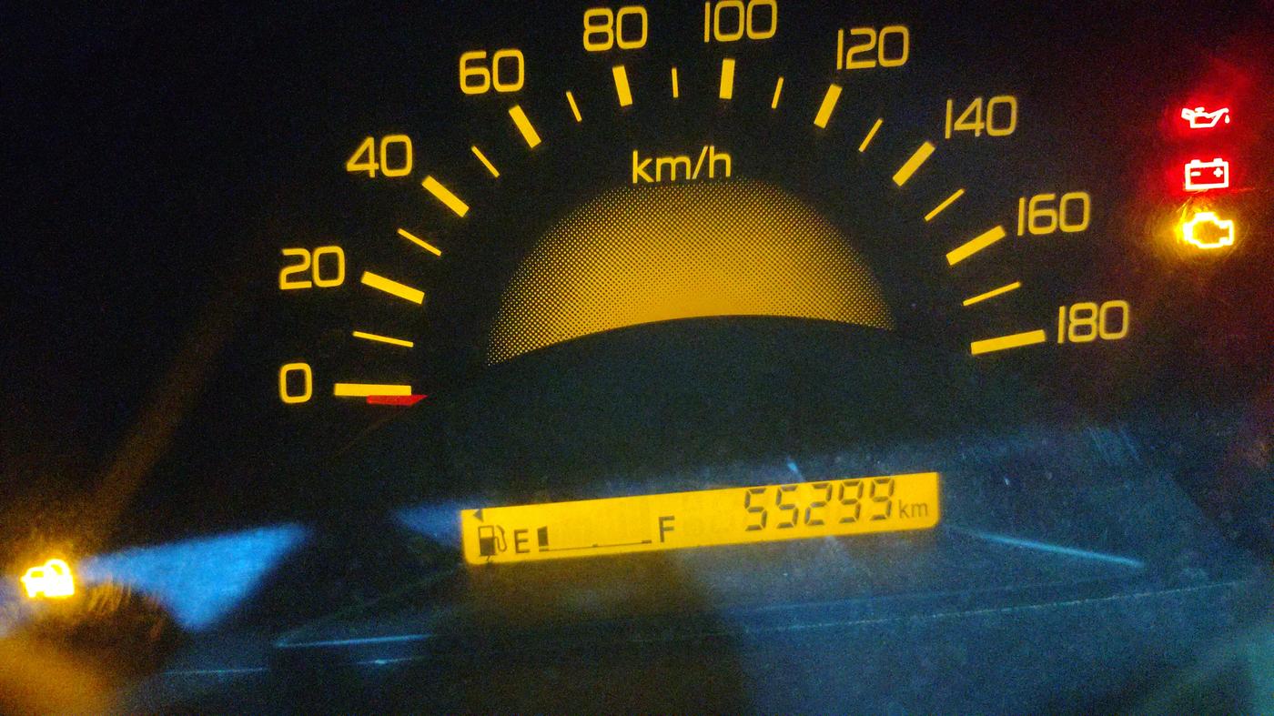 2010 Maruti Wagon R LXI MINOR, Petrol, Manual, 55,299 km, Odometer Image