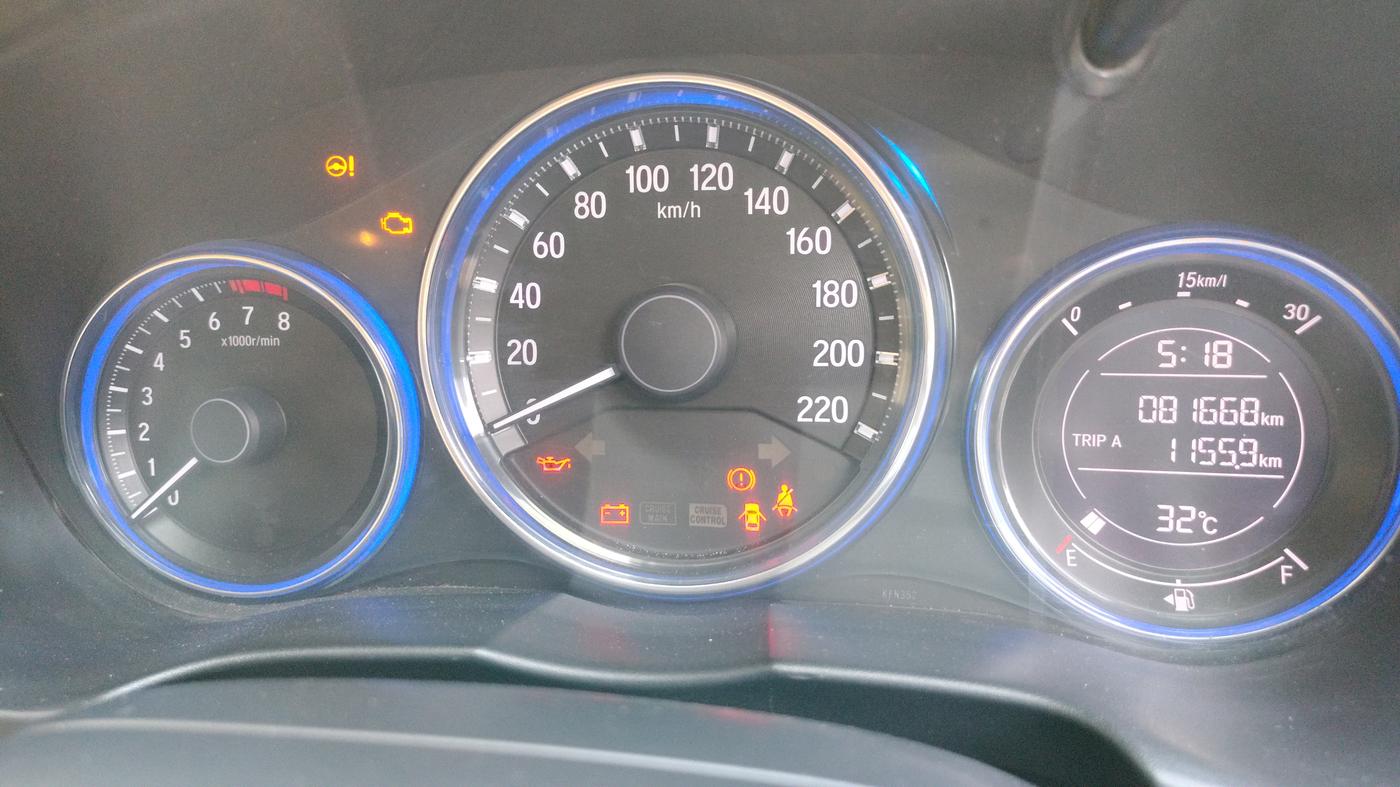 2015 Honda City 1.5L I-VTEC V MT, Petrol, Manual, 81,668 km, Odometer Image