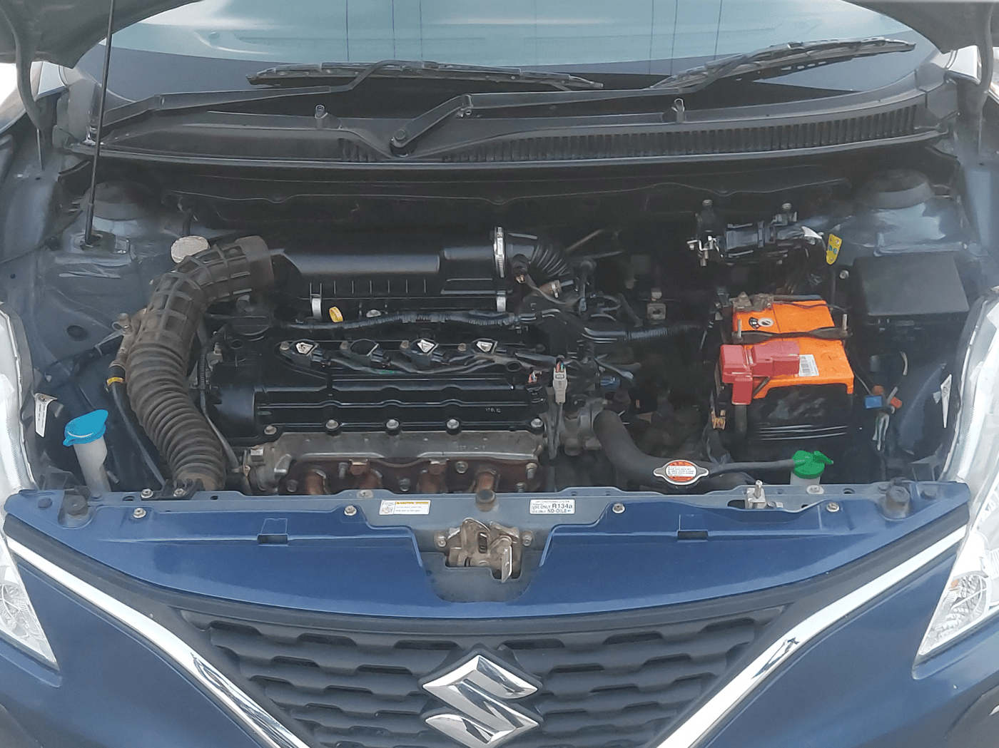 2016 Maruti Baleno DELTA PETROL 1.2, Petrol, Manual, 64,334 km, Open Bonnet