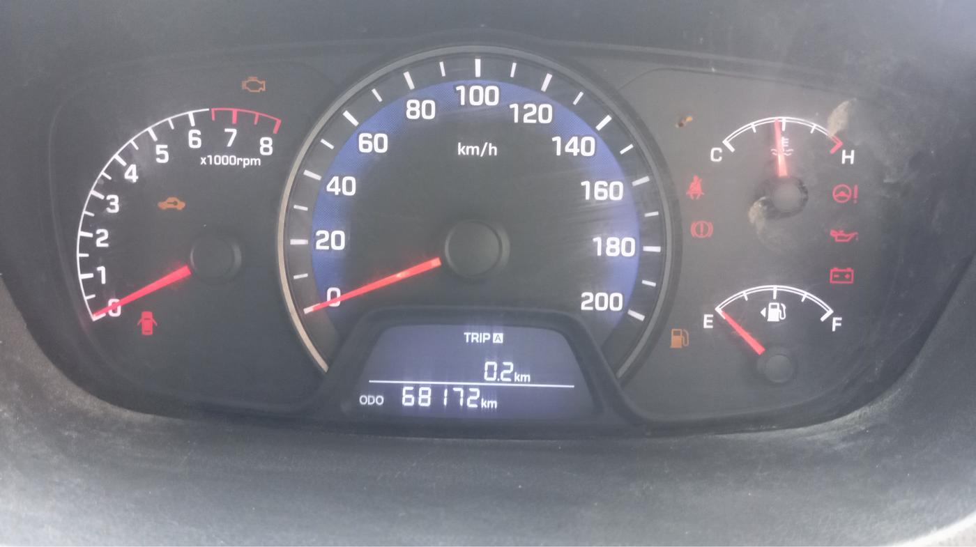 2014 Hyundai Xcent S 1.2, Petrol, Manual, 68,172 km, Odometer Image