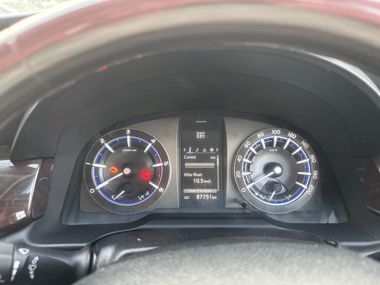 2016 Toyota Innova Crysta 2.4 VX 8 STR, Diesel, Manual, 87,751 km, Odometer Image