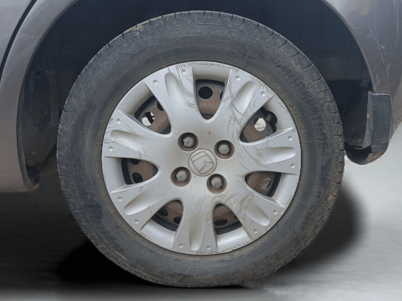 2014 Honda Brio S MT, Petrol, Manual, 1,04,080 km, Left Rear Wheel